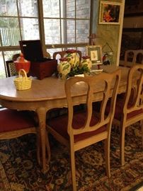 French Country table and 6 chairs