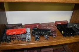 Trains Cars on shelf