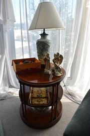 Asian Lamp, Tea Set, First Blessing Nativity, Etched Bowl, Trays