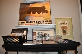 Framed Train to Poster the Night Scotsman leaves King's Cross Nightly 