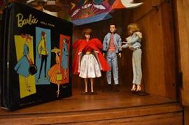 Ken & Barbie Dolls by Mattel, Barbie Ken Case with Cloths