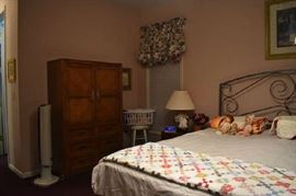 Armoire Bedroom, Quilts, Lamp, Stool, Fan, Dolls