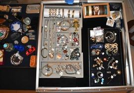 Costume Jewelry, Watches, Pocket Watches, Earrings, Bracelets, Pins, Broaches, Perfumes, More 