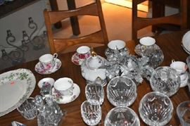 Stemware by Waterford, Cups and Saucers, Platter
