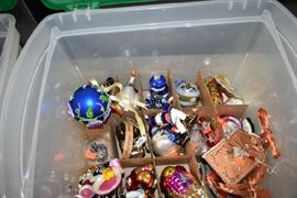 Christmas glass ornaments