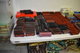 Train Brown cars coal cars