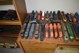 Trains Red Gray Green