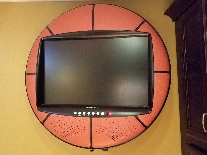Basketball flat screen TV