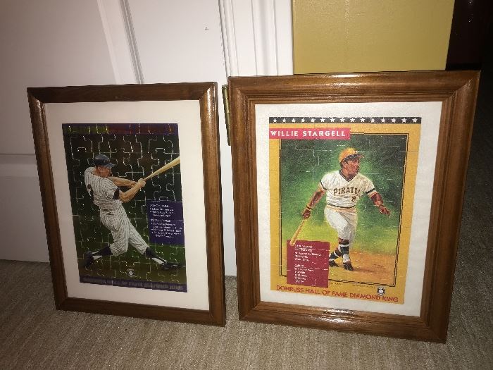 Sports puzzles framed......
