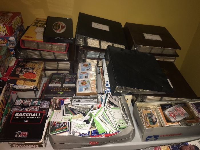 Thousands of baseball, football, hockey and golf cards. And sports memorabilia!