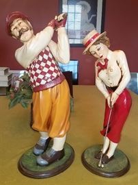 Large golf statues