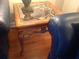 Glass / Metal End Table $ 80.00