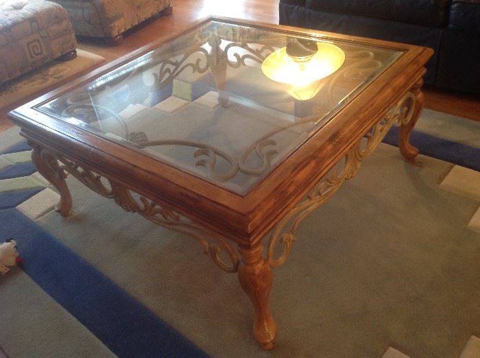Metal / Glass Top Coffee Table (2 matching end tables also available) $ 150.00