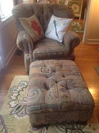 Upholstered Chair / Ottoman $ 120.00