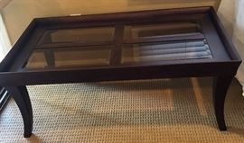 Glass Inset Coffee Table 
