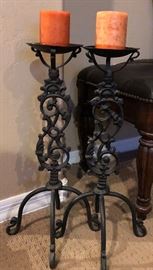 Iron Candle Holders (2) 