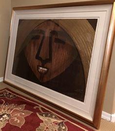 Art Indigena Orig Hand Pulled Serigraph w Handpainting by Orlando A.B.
