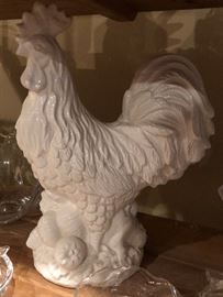 White Ceramic Rooster (Every kitchen needs a rooster for good luck!) 