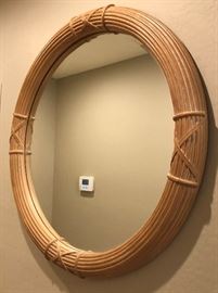 Bamboo Round Mirror