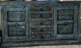 Turquoise Rustic Chest 