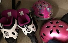Girls Skates and Helmets