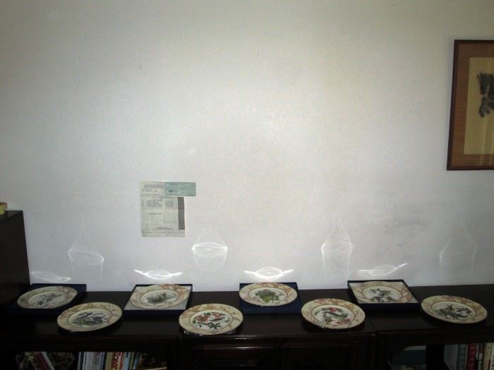 Rec. Room Right:  Royal Worcester Audubon Bird Plates