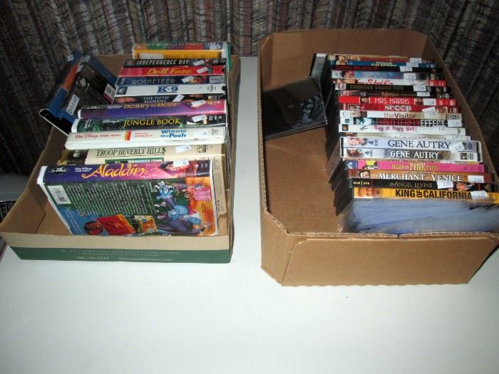 Rec Room Right:  VHS-CD's, DVD, Cassettes 