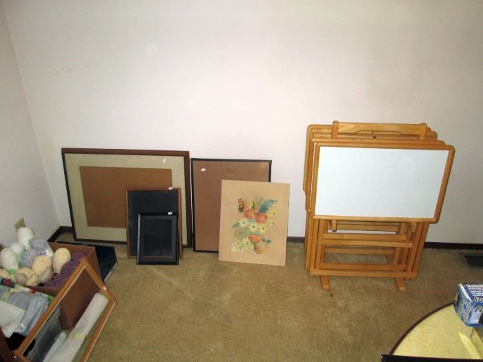Dining Room Right:  TV Trays, Frames