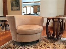 Barrel Back Armchairs from Bloomingdales, Pair Available