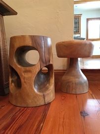 Wood Stools/ Wood Pedestals 