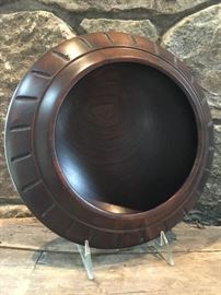 Turned Bowl in Walnut, Signed