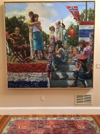 Philadelphia Artist Edith Neff, 1945-95, Oil on Canvas "Exits and Entrances"