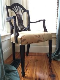 Set of Twelve Shieldback Chairs includes two Captains, and Ten Side Chairs