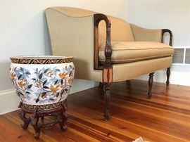 Sloped Arm Sofa, Matches Pair of Chairs, from Stickley 