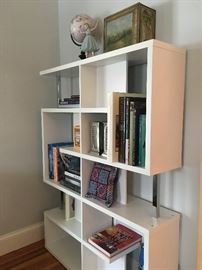 Modern Bookcase with Chrome Accents