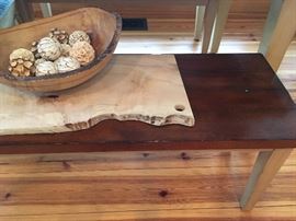 Natural Edge Cutting Board and Salad Bowl 