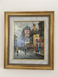 Marchand, Oil on Canvas, Cityscape