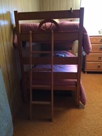 horse theme bunk beds with ladder