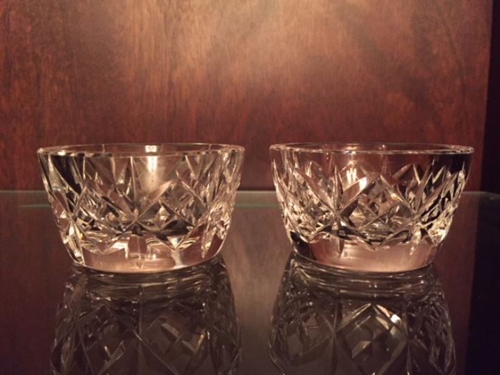 Waterford "Lismore" salts--sold as a pair