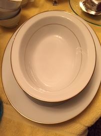 Noritake "Dawn" oval platter and bowl