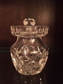 Waterford "Lismore" lidded jam jar