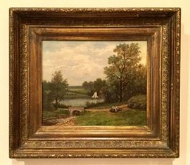 19th c. oil signed Combs.