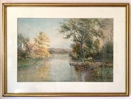 Joseph G. Brunn, Kansas City, Mo listed artist, watercolor.