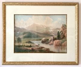 Joseph G. Brunn, Kansas City, Mo listed artist, watercolor.
