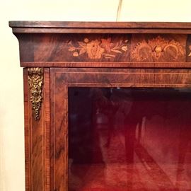 Detail of rosewood cabinet.