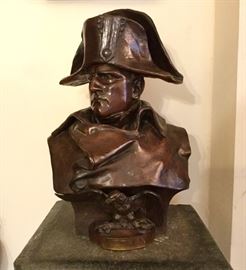 Renzo Colombo, (1856-1885) bronze bust of Napoleon, signed and dated 1885. 