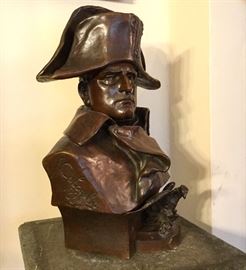 Renzo Colombo, (1856-1885) bronze bust of Napoleon, signed and dated 1885. 