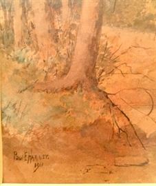 Paul Harney watercolor 1911.