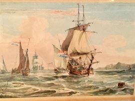 Detail of Samuel Owen (1768-1857), watercolor.