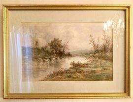 Joseph G. Brunn, Kansas City, Mo listed artist, watercolor.